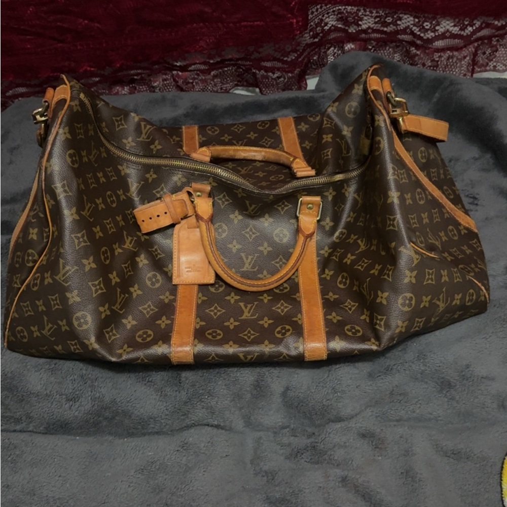 Brown Leather duffel Bag